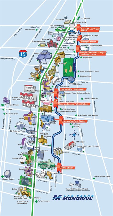 lv monorail map|mgm grand monorail map.